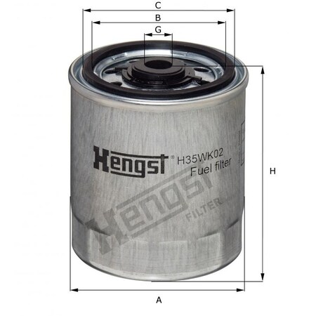 Hengst Fuel Filter, H35Wk02D87 H35WK02D87